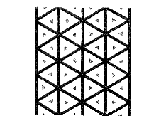 Mosaïque romaine, motif d'un cube isométrique.