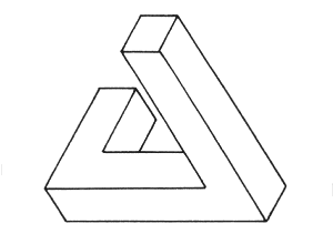 Figure ambigue : "Tripoutre à alignement équivoque".