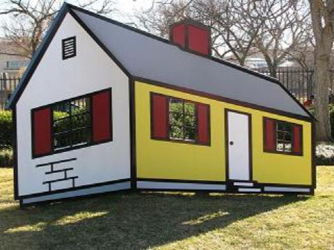 Roy Lichtenstein, "House I", sculpture.