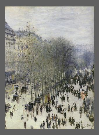 MONET Claude, "Boulevard des Capucines", 1873 -1874.