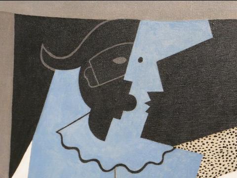 Picasso, "Arlequin", détail, 1917.