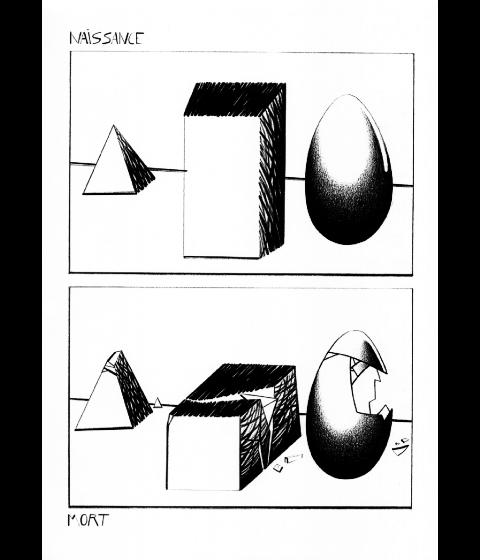 Bédé : "Naissance et Mort", graphite.
