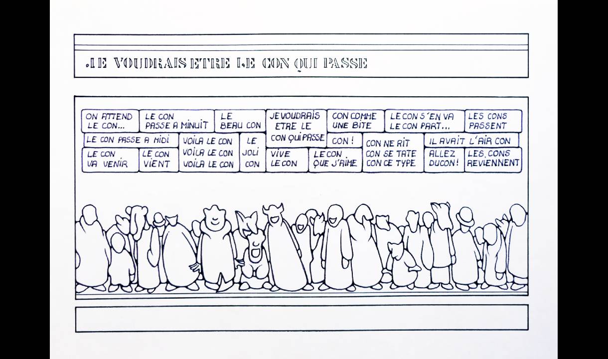 "Le con qui passe", bédé admirative.