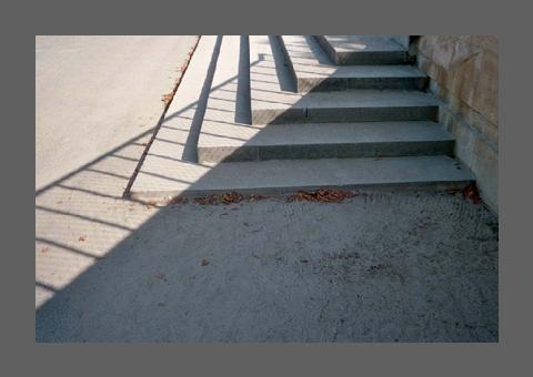 "Escalier aux Tuileries, 1", photo avec ombre ﾈ alignement ambigu.