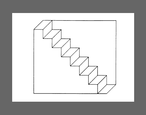 Escalier de Schroder, figure réversible.