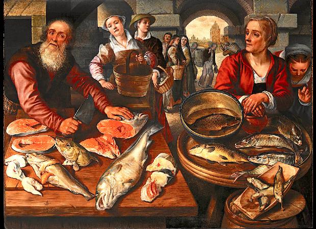 Beuckelaer, "Marché aux poissons, 1568.