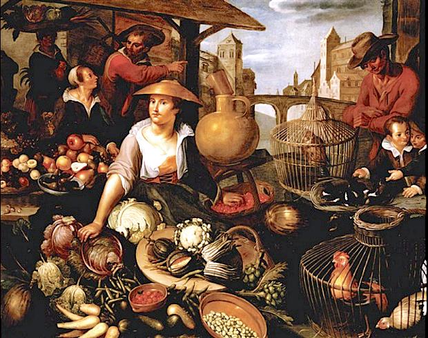 DeSaive, "Marché aux Légumes et volailles", XVIIème siècle.