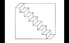 Figure réversible : "Escalier de Schröder", 1858.