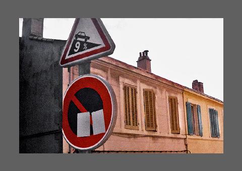 "Panneau de descente", photo ambigue.