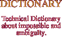 Dictionary about ambiguity